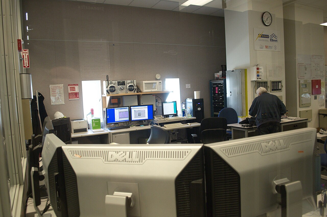 A data center operations and monitoring floor